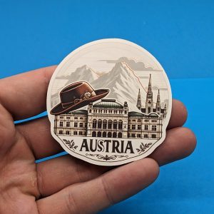 Austria Travel Sticker // Decal for suitcase, laptop, car or water bottle, luggage tag, travel gift