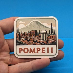 Pompeii Travel Sticker // Naples Decal for suitcase, laptop, car or water bottle, luggage tag, travel gift