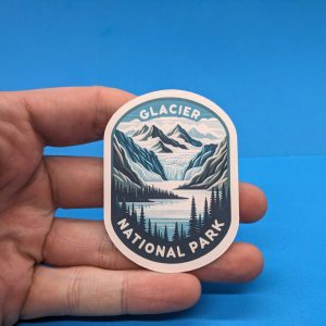 Glacier National Park Travel Sticker // Decal for suitcase, laptop, car or water bottle, luggage tag, travel gift