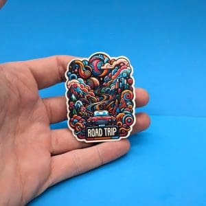 Road Trip Sticker #002 // psychedelic art // Travel Decal Gift for cars, vans, laptops, water bottles