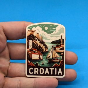 Croatia Travel Sticker // Decal for suitcase, laptop, car or water bottle, luggage tag, travel gift