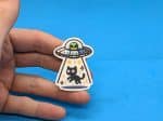 UFO Cat Sticker / Kitty Sticker / Vinyl Sticker / Journaling / Scrapbooking / Hydroflask Sticker / Black Cat / Alien / Alien Sticker