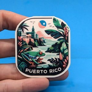 Puerto Rico Travel Sticker // Puerto Rican Decal for suitcase, laptop, car or water bottle, luggage tag, travel gift