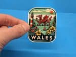 Wales Travel Sticker // Welsh Decal for suitcase, laptop, car or water bottle, luggage tag, travel gift