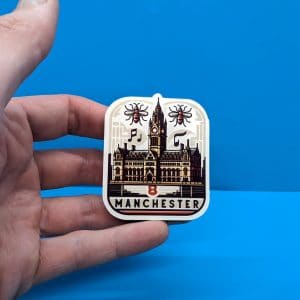Manchester Travel Sticker // England Decal for suitcase, laptop, car or water bottle, luggage tag, travel gift