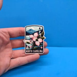 North Carolina Travel Sticker // NC Decal for suitcase, laptop, car or water bottle, luggage tag, travel gift