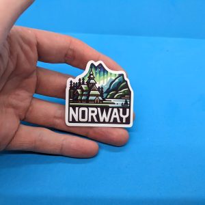 Norway Travel Sticker // Norwegian Decal for suitcase, laptop, car or water bottle, luggage tag, travel gift