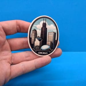 Chicago Travel Sticker // Decal for suitcase, laptop, car or water bottle, luggage tag, travel gift