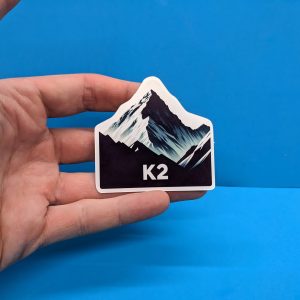 K2 Mountain Summit Travel Sticker // Decal for suitcase, laptop, car or water bottle, luggage tag, travel gift