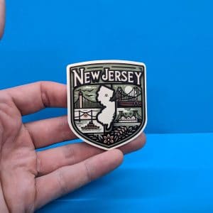 New Jersey Travel Sticker // Decal for suitcase, laptop, car or water bottle, luggage tag, travel gift