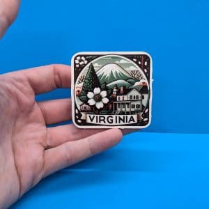 Virginia Travel Sticker // Decal for suitcase, laptop, car or water bottle, luggage tag, travel gift