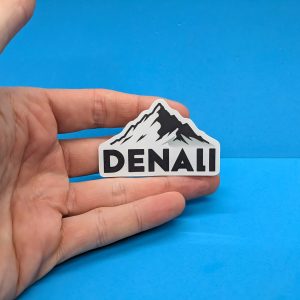Denali Mountain Summit Travel Sticker // Decal for suitcase, laptop, car or water bottle, luggage tag, travel gift