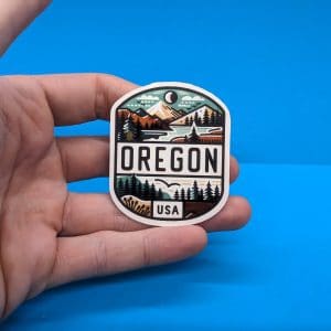 Oregon Travel Sticker // USA State Decal for suitcase, laptop, car or water bottle, luggage tag, travel gift