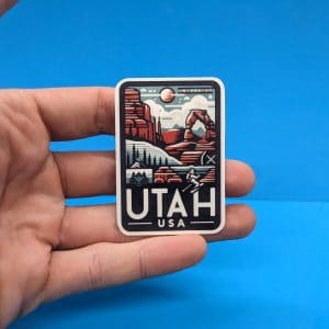 Utah Travel Sticker // USA State Decal for suitcase, laptop, car or water bottle, luggage tag, travel gift