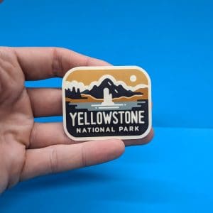 Yellowstone Travel Sticker // National Park Decal for suitcase, laptop, car or water bottle, luggage tag, travel gift