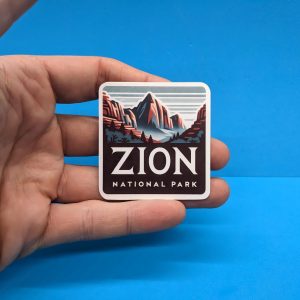 Zion Travel Sticker // National Park Decal for suitcase, laptop, car or water bottle, luggage tag, travel gift