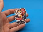 Gaming Chair Kitty Sticker // Funny Kitty Sticker / Vinyl Sticker / Journaling / Scrapbooking / Hydroflask Sticker / Cat / Cute Cat Sticker