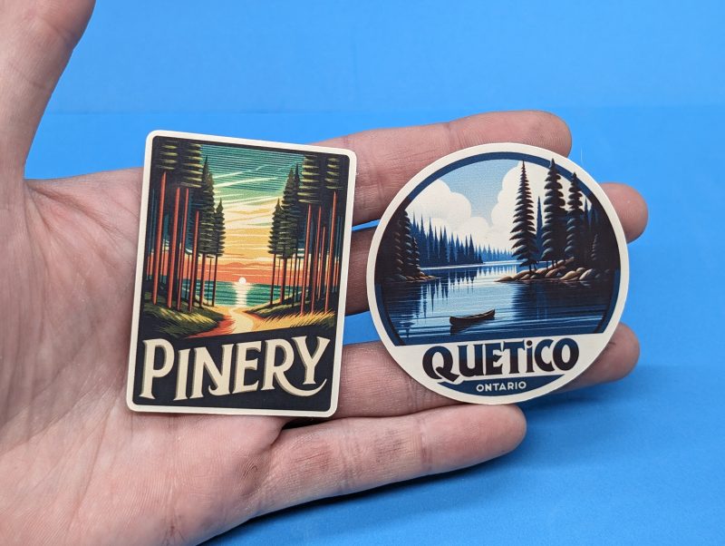 Stickers for pinery and quetico provincial park in ontario