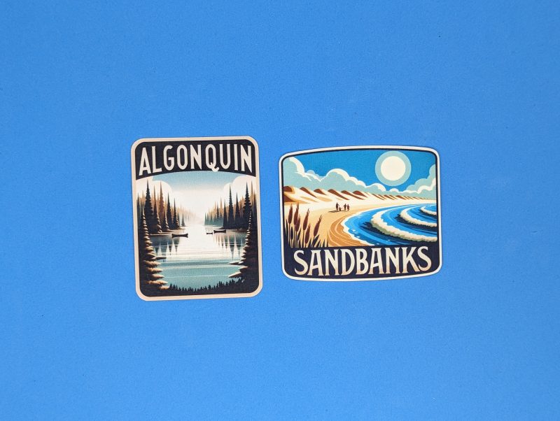 stickers for algonquin and sandbanks provincial park in ontario