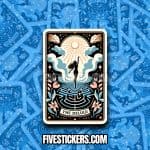 the delulu tarot card sticker