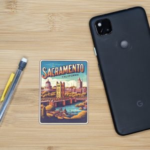 sacramento california travel sticker