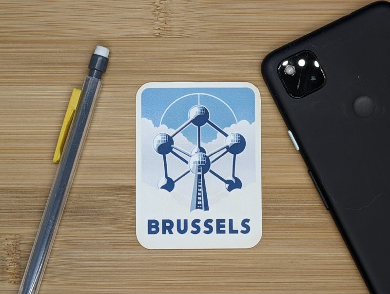 Brussels travel sticker