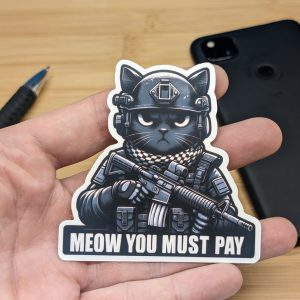 funny tactical cat sticker