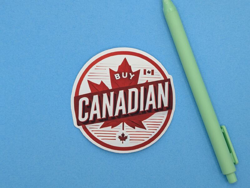 Buy Canadian Sticker | Support Local Businesses | Patriotic Anti-Trade War Vinyl Car Decal - Image 4